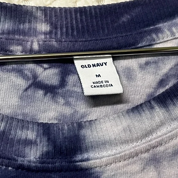 Womens Old Navy Dress TShirt Style Dress Tie Dye Size Purple Cotton Casual MED - Picture 3 of 4
